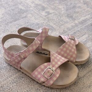 Cat & Jack Pink Gingham Kids Sandals
